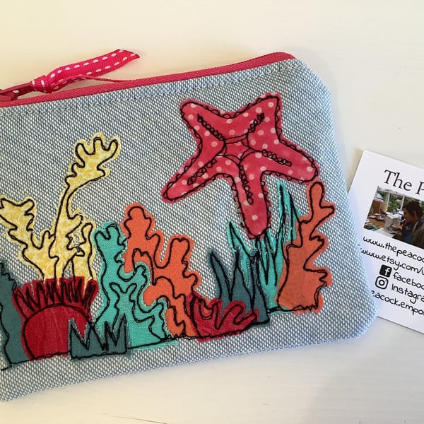 SECONDS Kitsch Starfish Pouch Purse Wallet, perfect condition prototype 