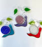 Stained Glass Snail Suncatcher - Hanging Window Decoration 