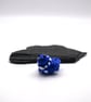 small glass blue football bird