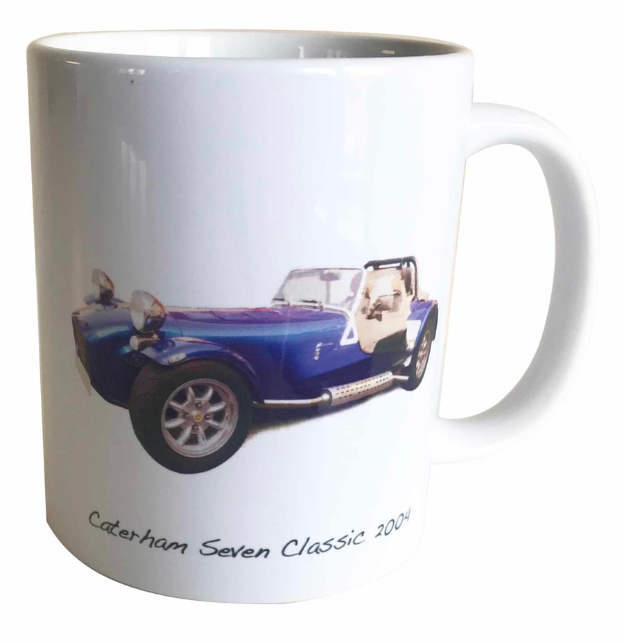 Caterham Seven 2004 - 11oz Ceramic Mug - Plain or Stripe Design
