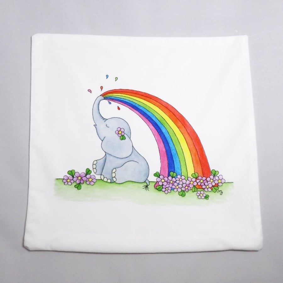 Rainbow Ellie Cushion Cover - Soft Cushion Cover - Rainbow Ellie Cushion