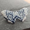 Butterfly enamelled brooch