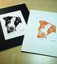 Jack Russell Dog - Original Hand Pulled Linocut Print - Image 3