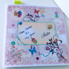 Birthday Card,Sister,Printed Patchwork Design,Can Be Personalised,Handmade