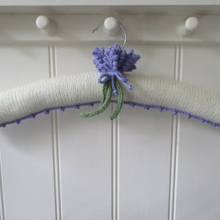 Coat hanger clothes hanger - cream lavender