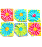 Colourful Daisy print, 6 book marks, Set E, Floral Fabric Bookmarks - Image 3