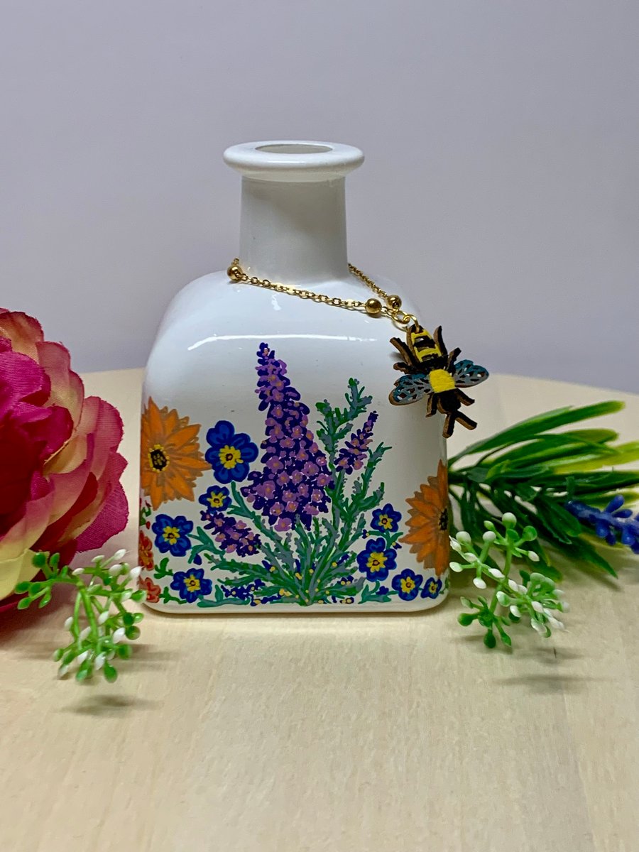 Hand Painted Bud Vase