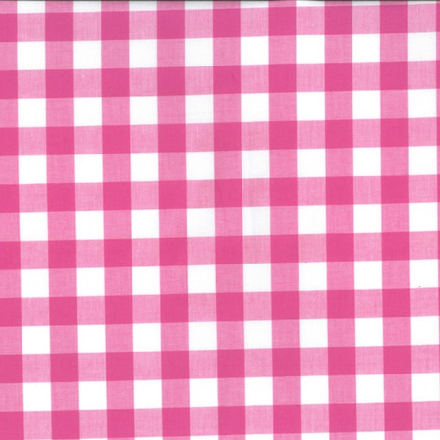 Pink Gingham Tablecloth 100 x 140cm   Cotton  Rectangle