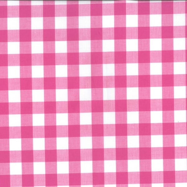 Pink Gingham Tablecloth 100 x 140cm   Cotton  Rectangle
