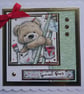 Birthday DIY Card To A Special Bear Painting and Decorating Teddy Ladder - Image 1