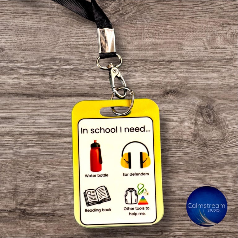 Fully Personalised PVC Communication Card Custom Wording & Icons SEN, Autism, AD