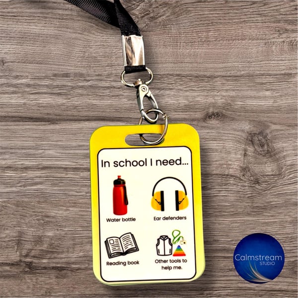 Fully Personalised PVC Communication Card Custom Wording & Icons SEN, Autism, AD