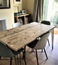 Dining Table, Custom Made From Reclaimed Scaffold Boards For Rustic, Industrial  - Image 3