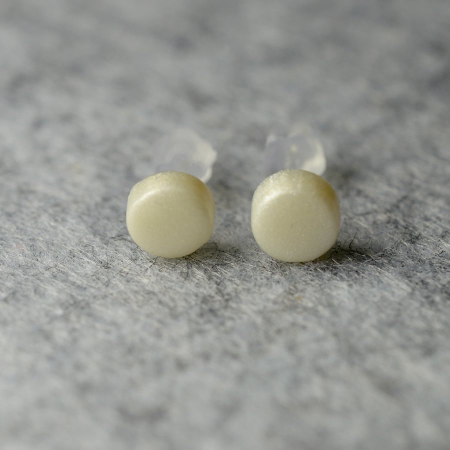Small 'Mother of Pearl' Polymer Clay Earrings 
