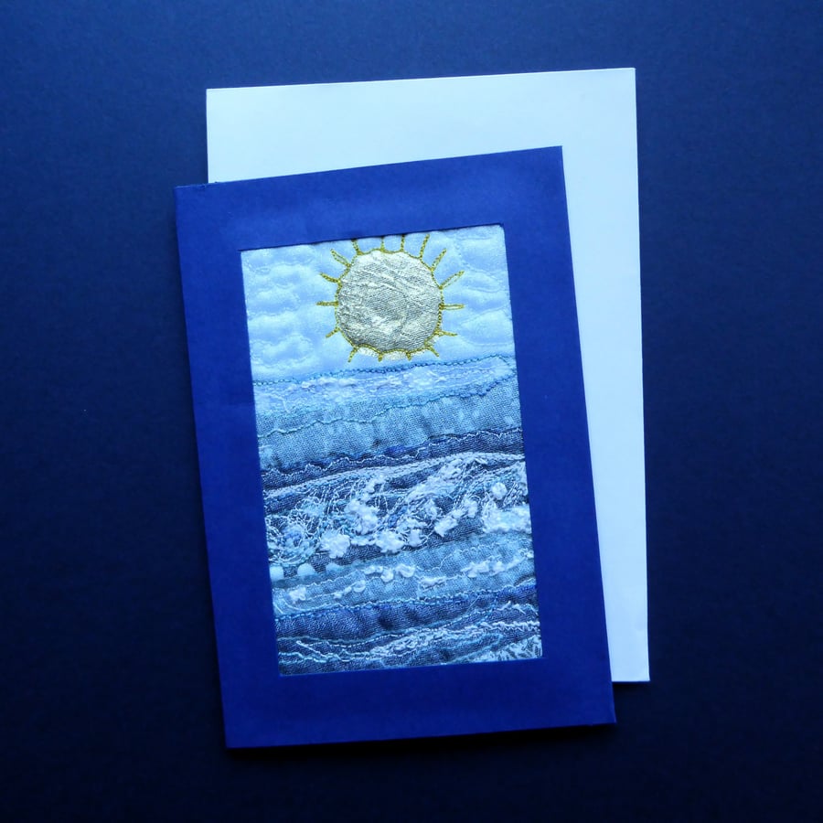 Individually Hand Crafted Textile Blank Card