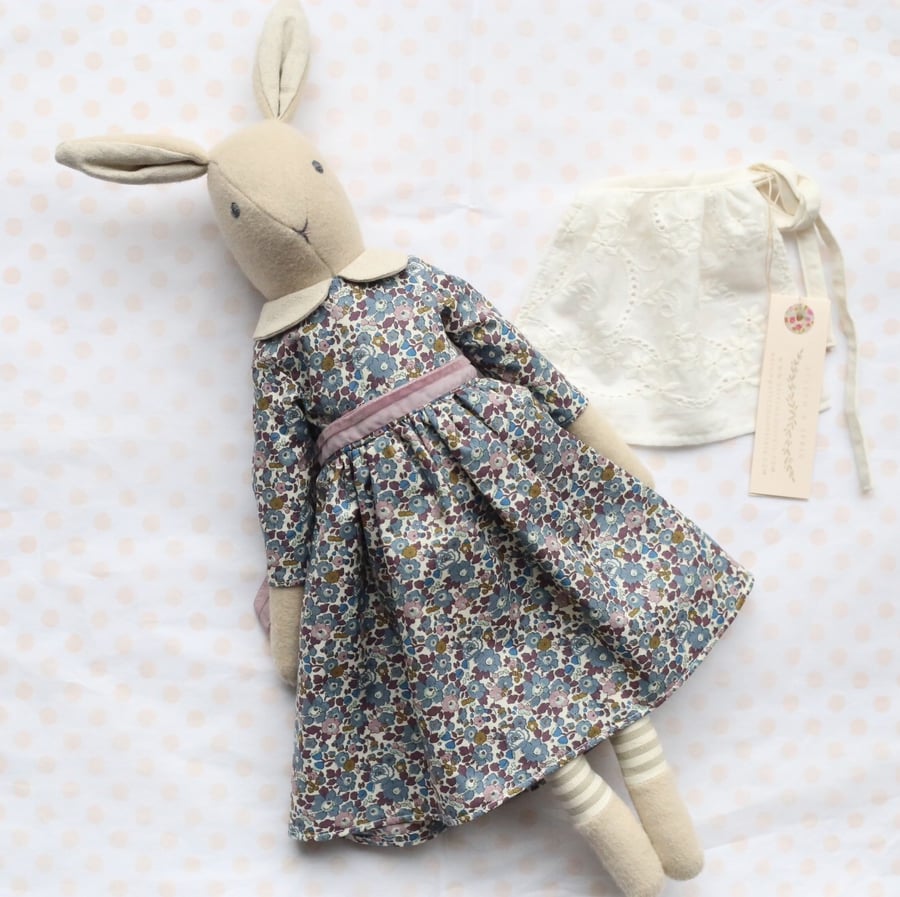 Mrs Rabbit - Cream wearing Betsy Ann dress