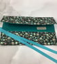 Floral fabric brush roll, Flowers pencil wrap, Tool wrap,  Handmade - Image 7