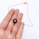 Magic 8 Ball Necklace, Gold Plated Chain, Quirky Jewelry