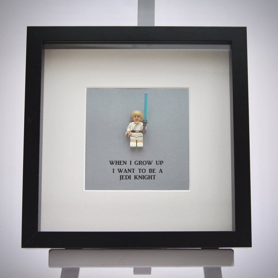 When I grow up I want to be A Jedi Knight mini Figure frame