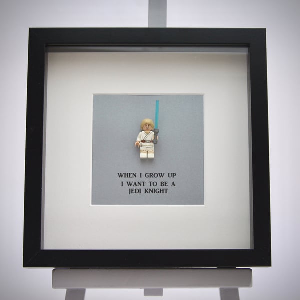 When I grow up I want to be A Jedi Knight mini Figure frame