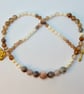 Striped Agate, Glass Pearl & Shell Necklace, Birthday Present, Anniversary gift - Image 9