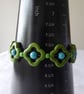 Dyed Turquoise Flower Bracelet Green - Adjustable up to 8 inches
