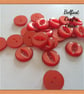 Fish Eye Style - Resin Buttons - RED - 4 Sizes Available