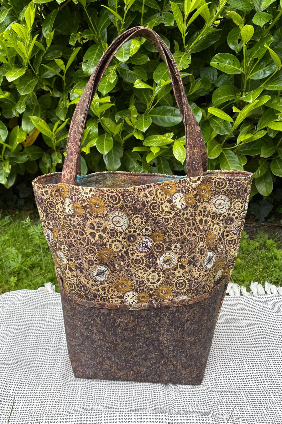 Cog Wheels and timepieces Mixed Media Artwork Tote Bag 