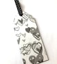 Handmade Girl Reading Bookmark: Silver Mirror & Polka Dot Ribbon - Image 10