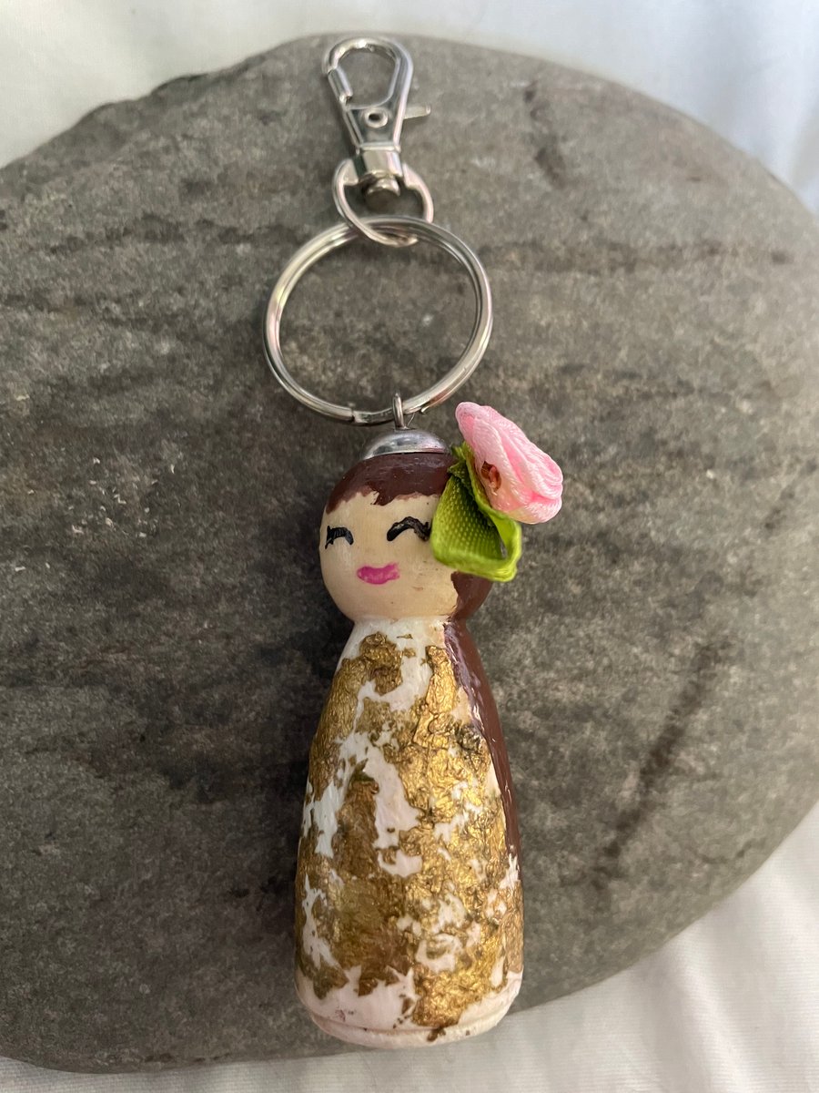 Peg Doll Keyring Medium