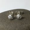 Tiny sterling silver daisy stud earrings