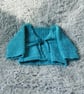 Hand Knitted Baby Jacket, Unisex Baby Cardigan, Tie-Front Baby Cardy, 0-3 Months - Image 10