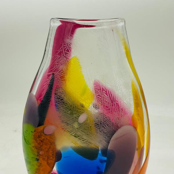 Golden Yellow Baby Brushstroke Vase