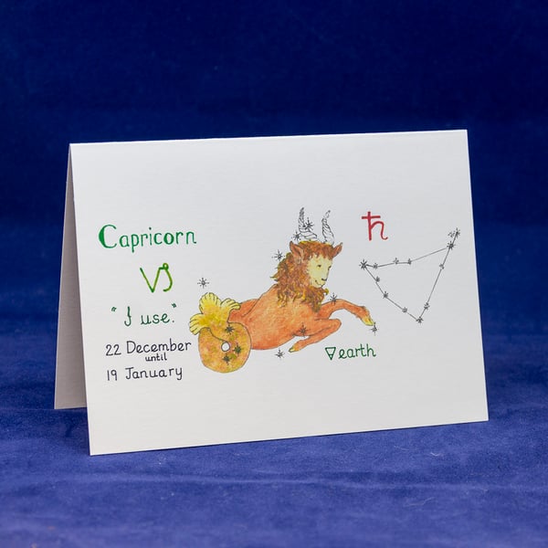 Capricorn greetings card