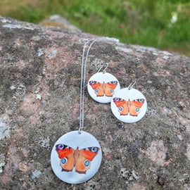 Peacock Butterfly Pendant