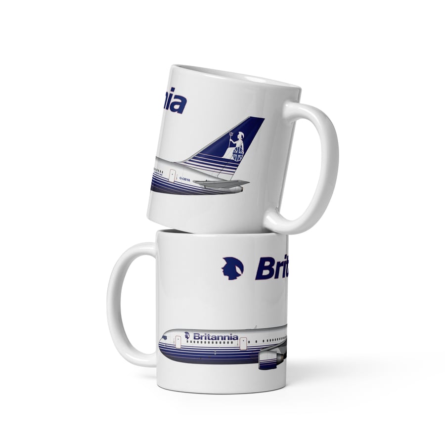 Britannia Airways Boeing 767-300 Mug – Retro Aviation Gift