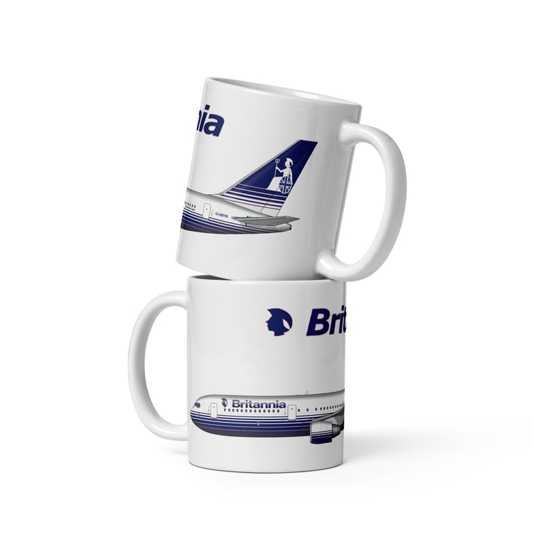 Britannia Airways Boeing 767-300 Mug – Retro Aviation Gift