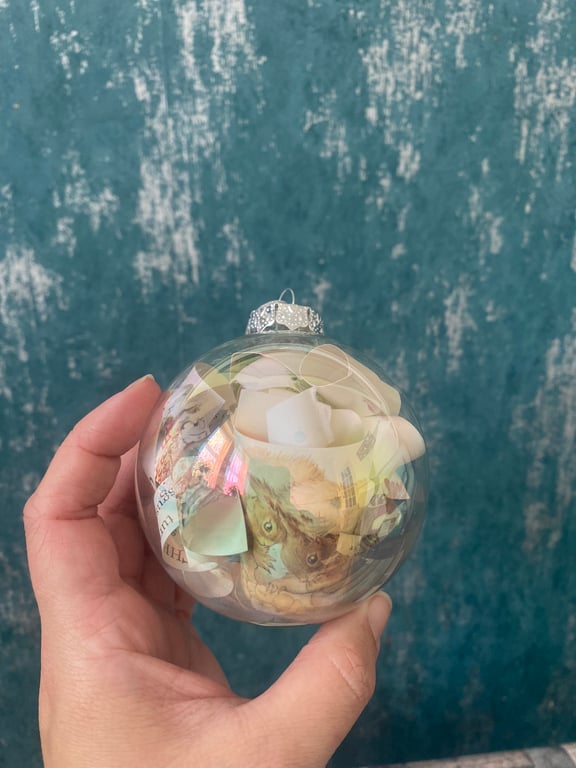 Beatrix Potter Glass Bauble Peter Rabbit