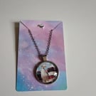 Seagull bird themed photography necklace