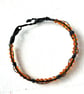 Caged Amber - black and orange bracelet - Image 2