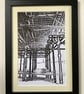 Original Monochrome Print Framed Unique One of a Kind Eco Friendly Blackpool - Image 1