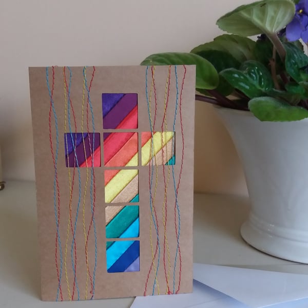 Rainbow Cross Card