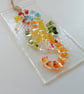 Seahorse rainbow suncatcher, coastal glass art. 