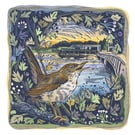 Nightingale – The Fugitive Midnight Music. Original Hand-Finished Linocut Print