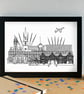 Speke Liverpool Skyline Art Print - Image 2