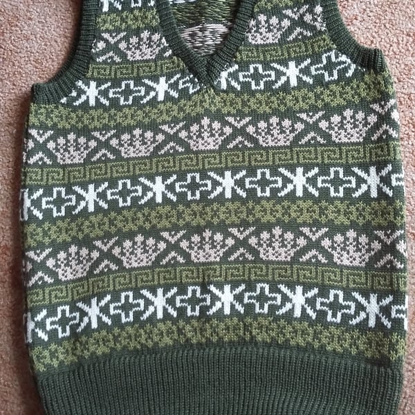 Fairisle Sleeveless Pullover