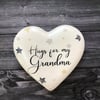 Hug Grandma Handmade heart to send some love, personalised and gift boxed