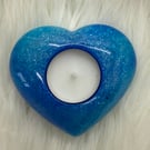 Glitter heart shaped tealight holder
