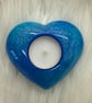 Glitter heart shaped tealight holder