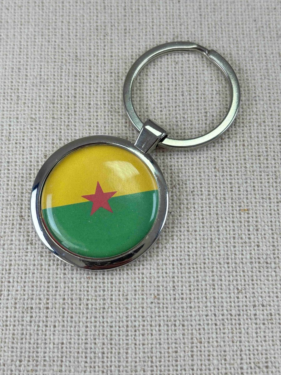 French Guiana Flag Keyring 